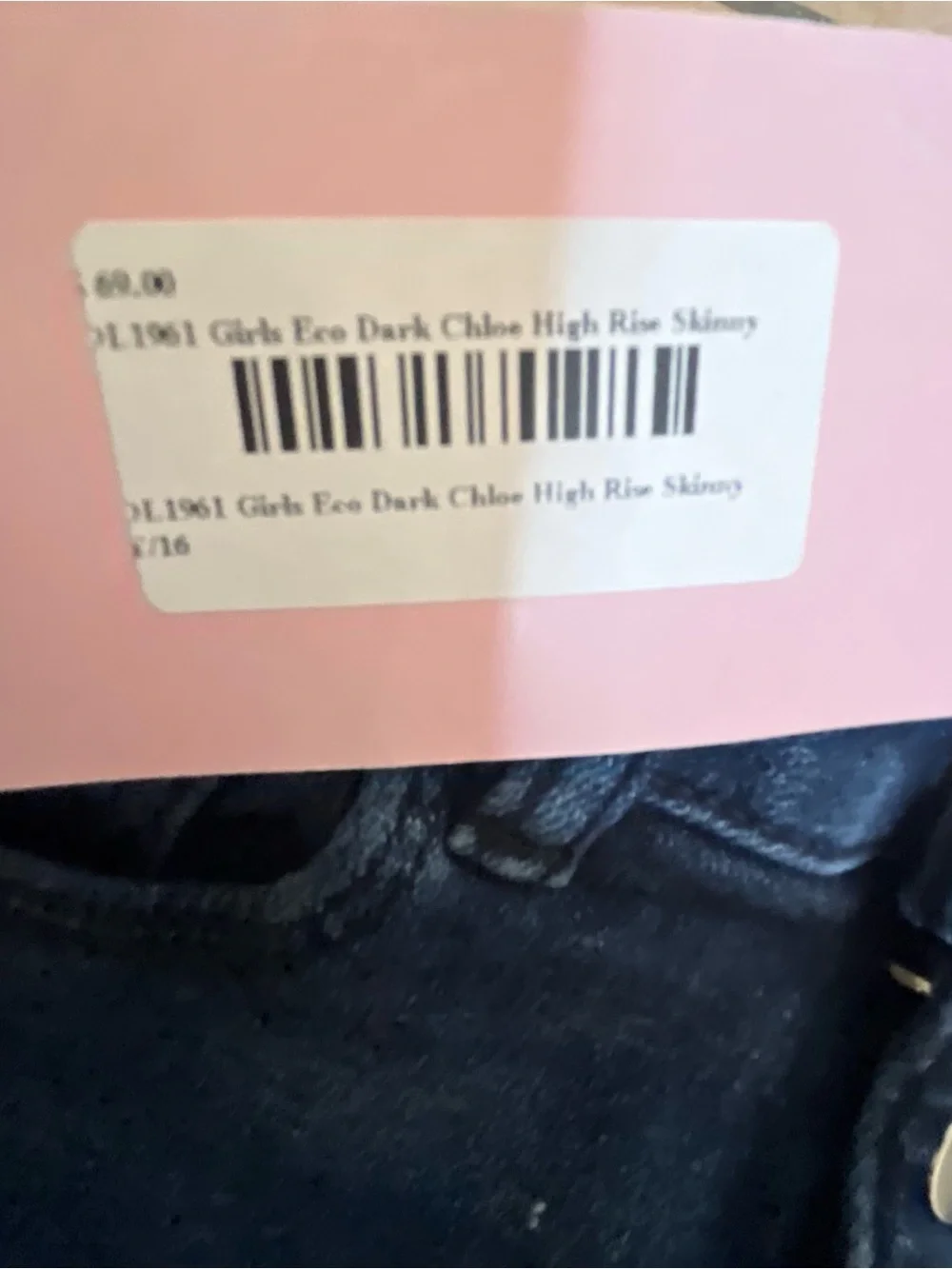 DL1961 Chloe Dark Blue Skinny High- Rise Jeans Sz 16